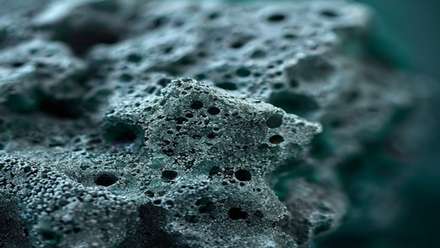 Porous zeolite mineral structure